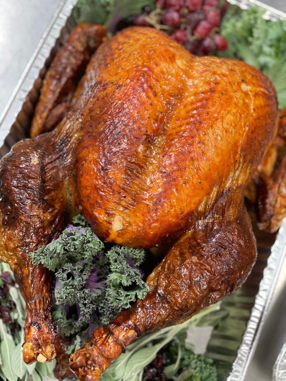 A roasted, organic, free-range Murray's turkey prepared by Main Course Catering in New Paltz, NY.