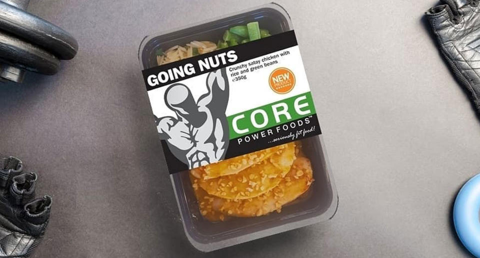 Pictured is a CORE Powerfoods Going Nuts meal in its packaging.