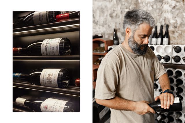 <p>Camilla Glorioso</p> From left: Bottles at RetroBottega; co-owner Giuseppe Lo Iudice checking bottle temperatures at RetroBottega.