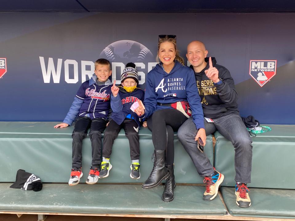 Dr. Lee Kneer with his wife Cara and their two sons.