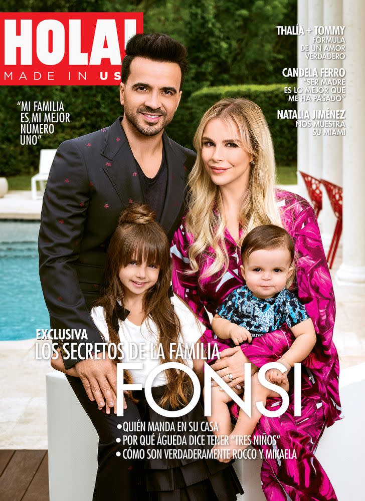 Luis Fonsi and family on the cover of <em>¡Hola! USA</em>