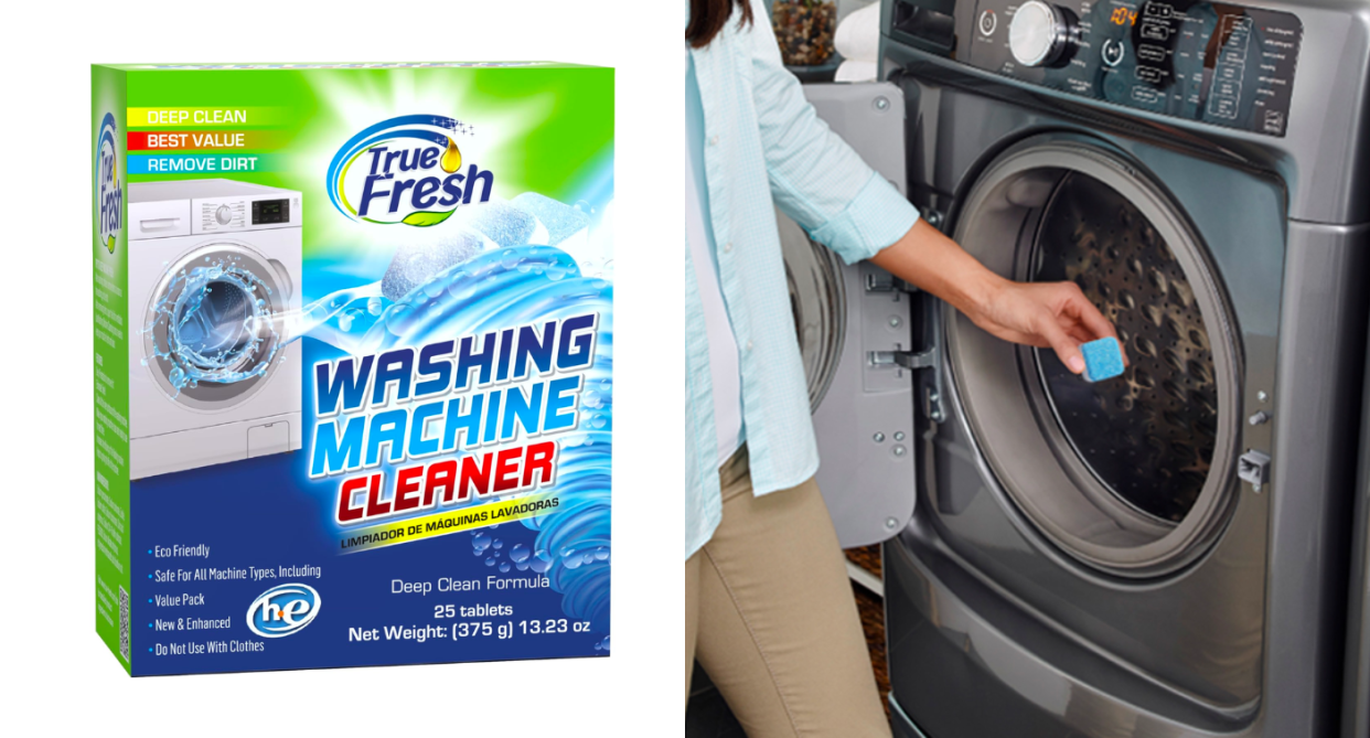 These True Fresh Washing Machine Cleaner tablets are on sale at Amazon. Photos via Amazon.