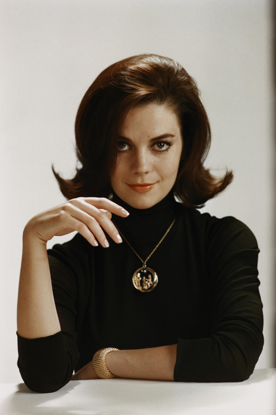 The actress wears a black turtleneck in this photo from the early '60s.&nbsp;