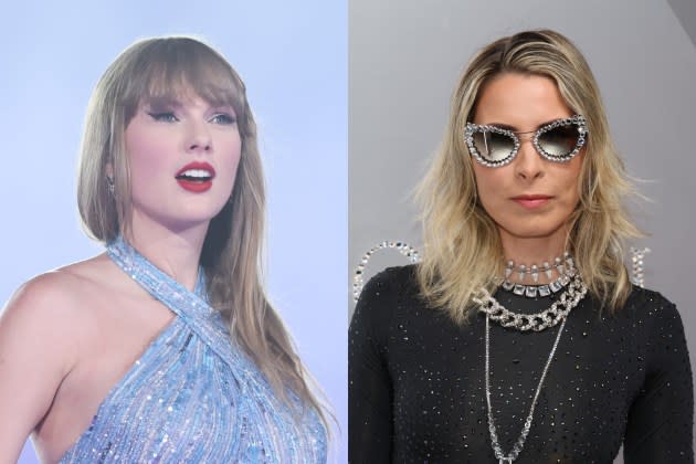 Taylor Swift and DJ BLOND:ISH - Credit: Michael Campanella/TAS24/Getty Images for TAS Rights Management; Dia Dipasupil/Getty Images