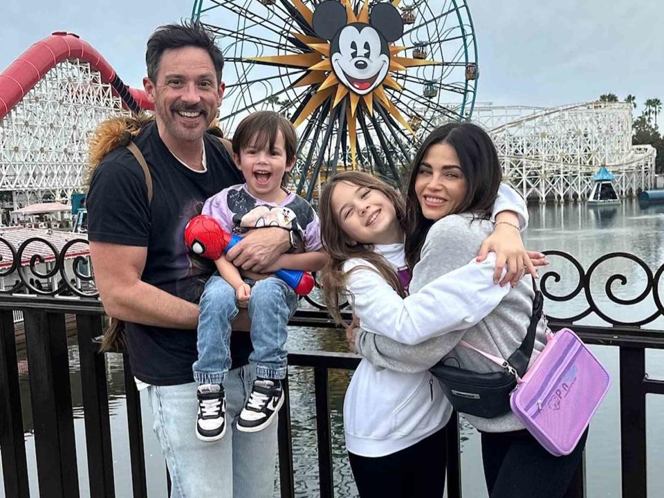 <p>Jenna Dewan Instagram</p> Jenna Dewan and Steve Kazee with Everly Tatum and Callum Kazee at Disneyland in December 2023.