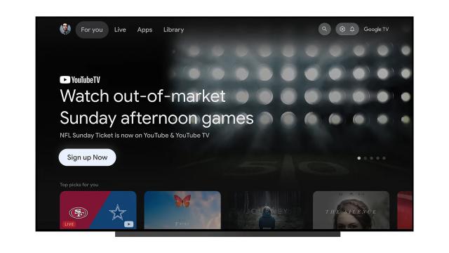 Google TV is integrating NFL Sunday Ticket ahead of the new season