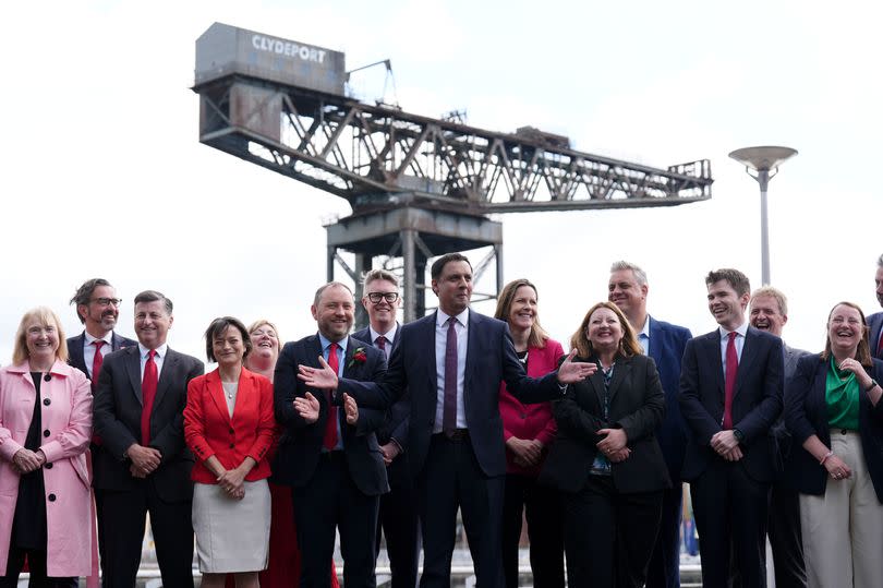 Anas Sarwar with some of the newly elected Labour MPs in Glasgow