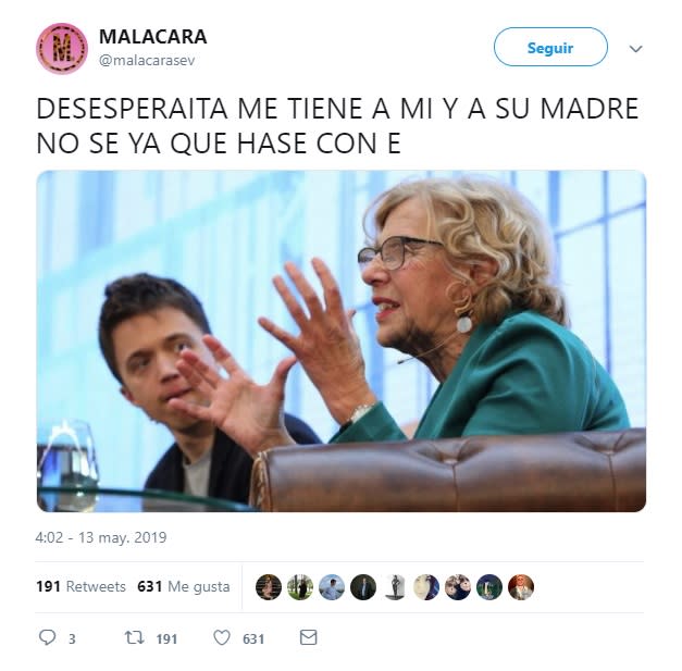 Los memes más divertidos de la unión de Carmena y Errejón para las elecciones del 26 de mayo