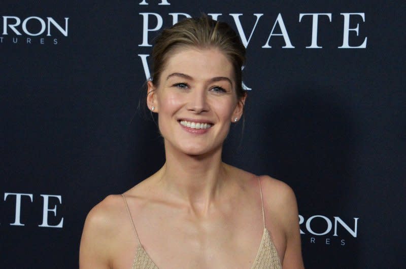 Rosamund Pike attends the Beverly Hills premiere of "A Private War" in 2018. File Photo by Jim Ruymen/UPI