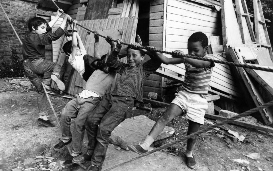 Children playing at an adventure playground in Peckham Road, Southwark. July 1967 P012095 (Photo by WATFORD/Mirrorpix/Mirrorpix via Getty Images)  - Getty