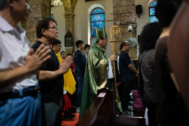 Many churchgoers attending Saturday mass were unaware of the agreement