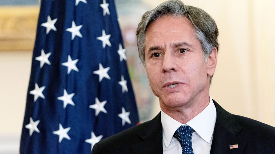 U.S. Secretary of State Antony Blinken speaks at the State Department in Washington, D.C., on Sept. 9. 