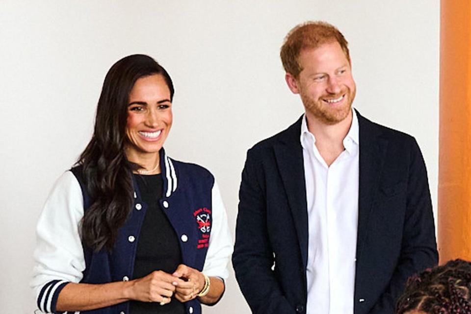 <p>Credit: Lee Morgan for The Archewell Foundation </p> The Duke and Duchess of Sussex visit the Marcy Lab School in Brooklyn, New York