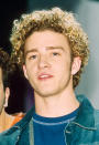 <p>JT may be a suave dude these days, but circa 2000 he was rocking one questionable dyed do. And sadly for him, that’s the one that will go down in hairstyling history. [Photo: Rex] </p>