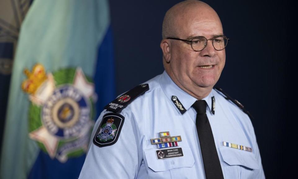 Queensland police assistant commissioner Brian Codd addresses the media during a press conference in Brisbane on 9 February 2021