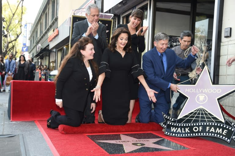 Linda Carter getting a star on the Hollywood Walk of Fame (Credit: AFP)