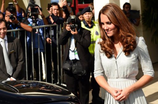 Catherine, the Duchess of Cambridge leaves Hospis Malaysia in Kuala Lumpur on September 13. Catherine made her first public comments on foreign soil Thursday as the royal couple visited the Malaysian hospice during their Asia-Pacific tour