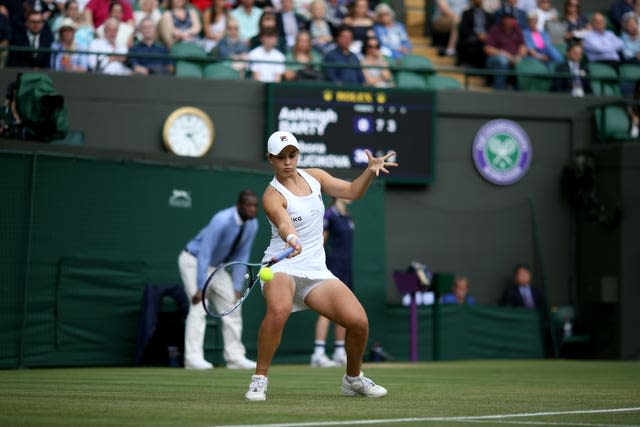 Ashleigh Barty in action