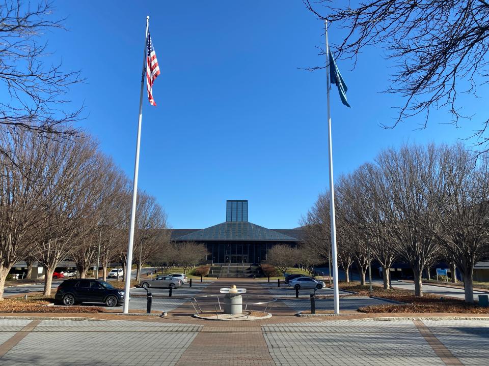 At look at the Corning Inc. Corporate Headquarters building off Market Street.