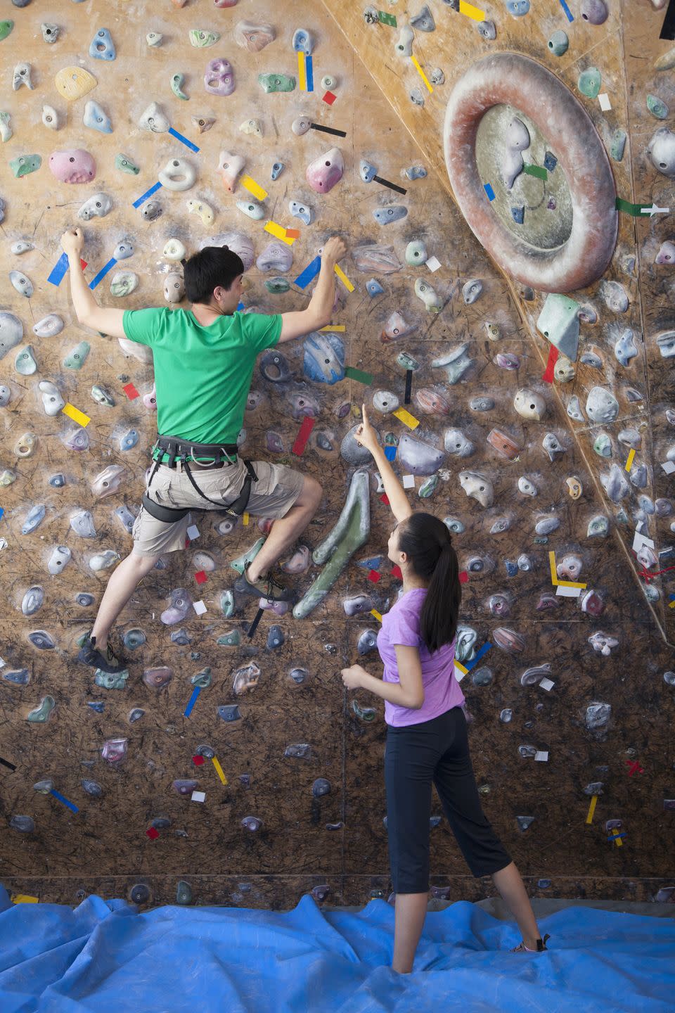 <p>With instructors typically available, you don't have to be rock jocks to get a kick out of climbing at an indoor gym. It's an adventure sure to get your adrenaline pumping and put big grins on your faces—not a bad way to spend a first date.</p>