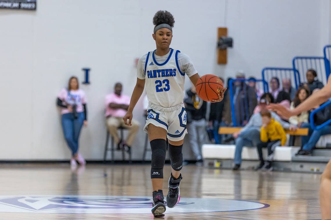 SaMiyah Ellis set the Independent girls basketball program’s single-game scoring record with 43 points in a game earlier this season.