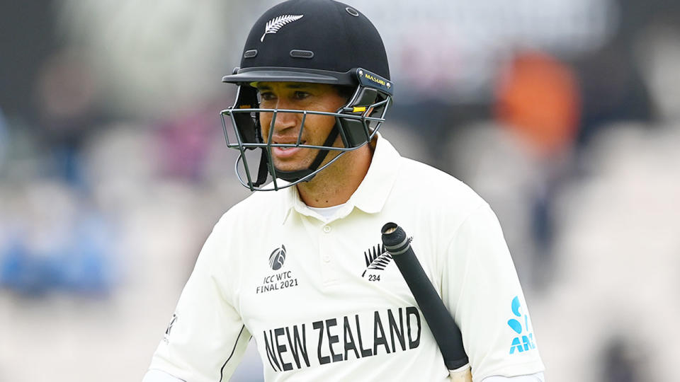 Pictured here, New Zealand batsman Ross Taylor on day five of the World Test Championship final. 