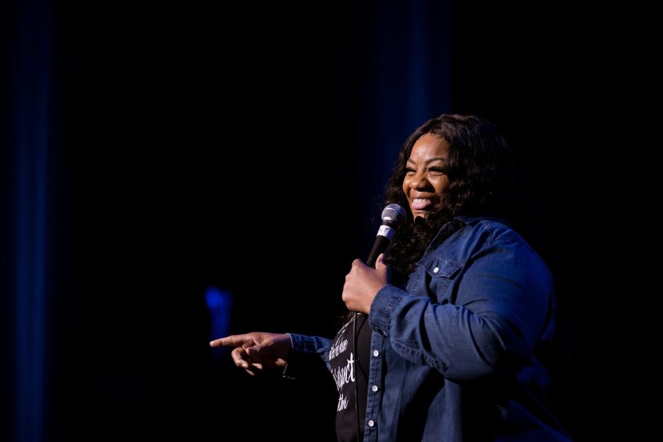 Ms. Pat performs for the Moontower Comedy Club Series at the Paramount Theater on Friday December 4, 2020