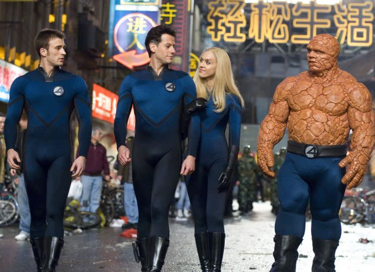 Fox's first incarnation of the Marvel super-team, in 2007's 'Fantastic Four: Rise of the Silver Surfer' (credit: 20th Century Fox)