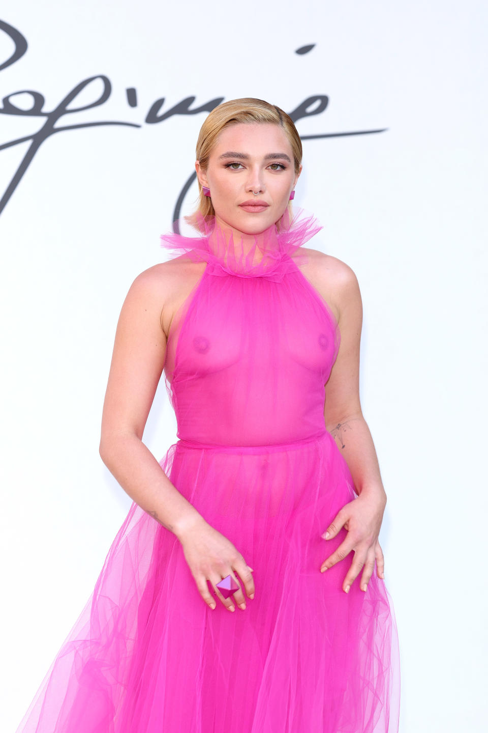 Florence Pugh sorgte mit ihrem Kleid von Valentino Haute Couture für Aufruhr – warum eigentlich? (Bild: Getty Images)