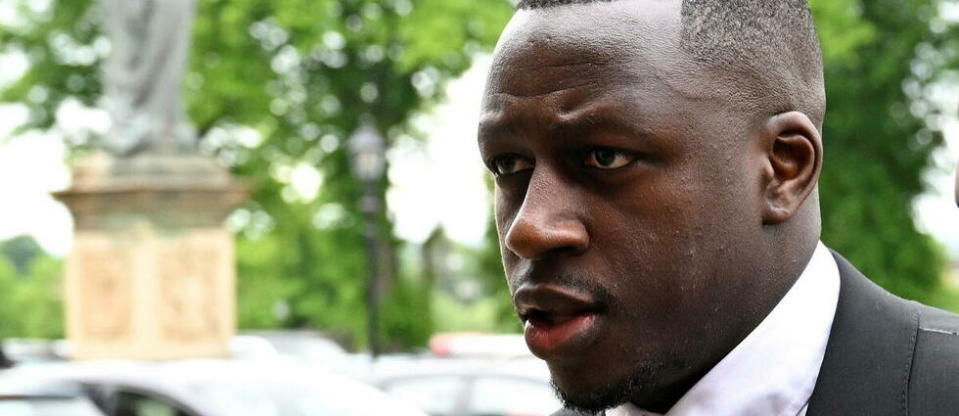 Benjamin Mendy au tribunal de Chester pour une audience préliminaire, le 23 mai 2022.
