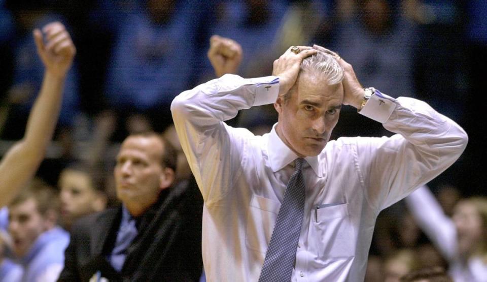 Matt Doherty was a demonstrative head coach, both on the bench and in the locker room. After his time at UNC, he was also the head coach at Florida Atlantic and at SMU.