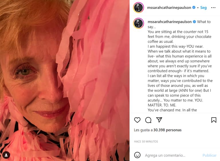 El sentido mensaje de Sarah Paulson a Holland Taylor el día de su octogésimo cumpleaños