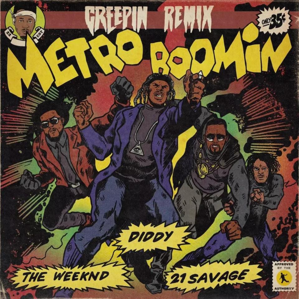 Metro Boomin ft. The Weeknd and Diddy “Creepin’ (Remix)” cover art