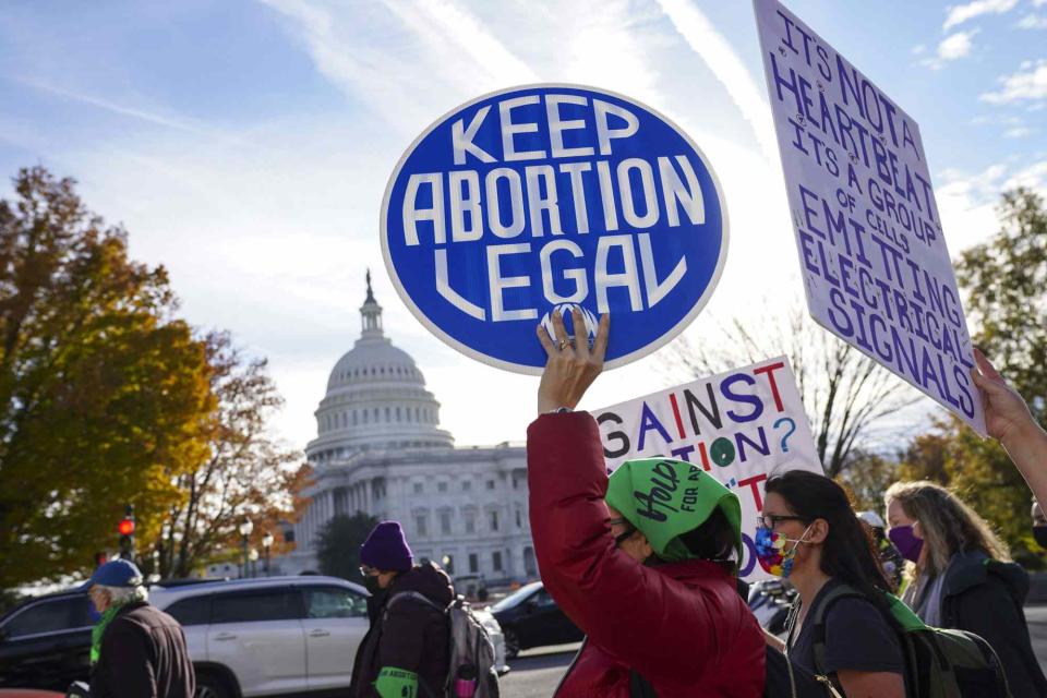 Pro-choice protesters at The Supreme Court