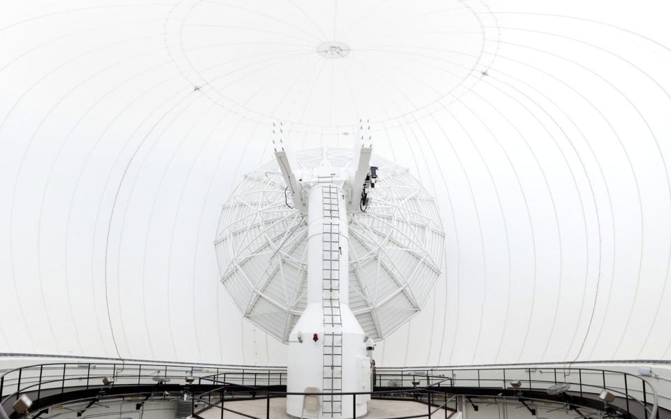 One of the antennae at Schriever, the American air force base in Colorado that operates the Global Positioning System - Jacob Pritchard 