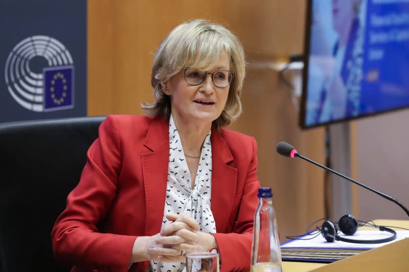 European Parliament Vice President McGuinness attends her hearing as the new EU financial services commissioner, in Brussels