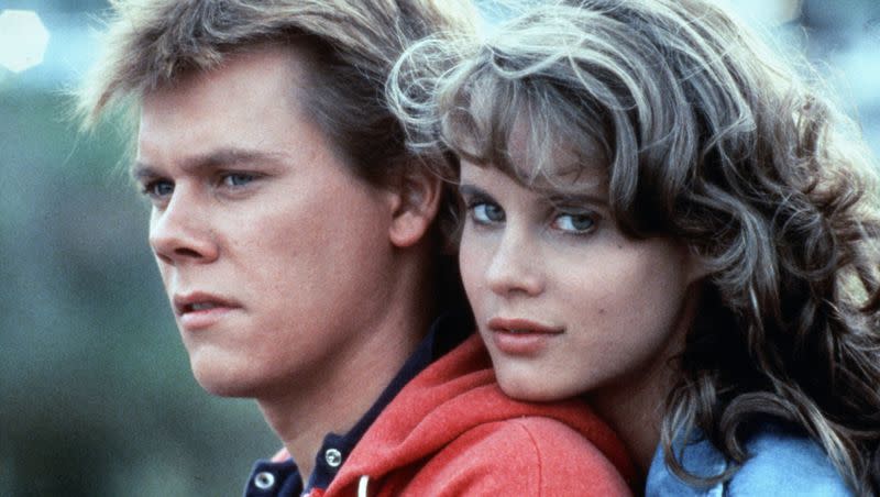 Kevin Bacon, left, and Lori Singer in the 1984 film “Footloose.” A century ago, the premiere of two silent films led to the start of an entertainment movement that bestowed Utah with the nickname “Little Hollywood.”