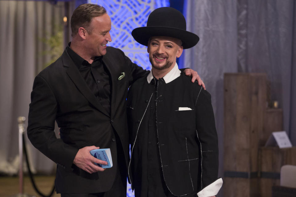 Matt Iseman and Boy George (Photo by: Luis Trinh/NBC)