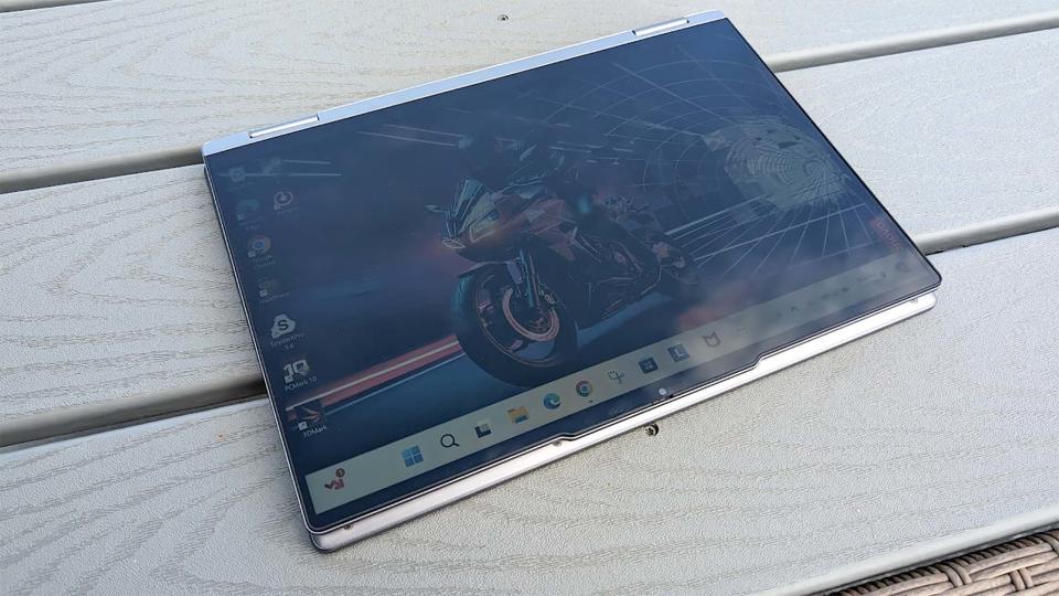 Lenovo Yoga 7 tablet mode.