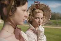 <p>There's just something delightful about Anya Taylor-Joy's take on Austen's busybody heroine and Johnny Flynn's swoony Mr. Knightley!</p> <p>Austen's <em>Emma </em>is a story that has been retold and reimagined plenty of times, but the 2020 version captures each character's depth in a really fun way. There's something so relatable about Knightly confessing his love — "If I loved you less then I might be able to talk about it more?" *Immediate swoon* — and Emma promptly getting a nosebleed. </p>