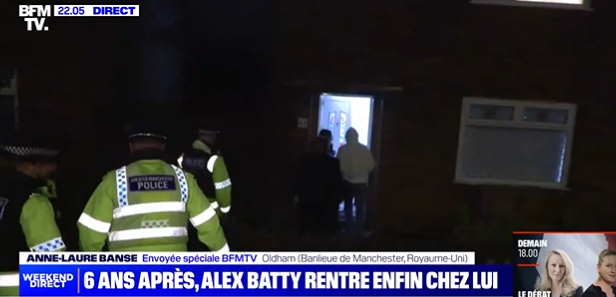 Alex Batty est de retour en Angleterre et a retrouvé sa grand-mère