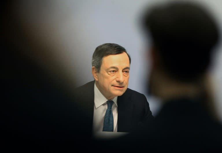 Le président de la BCE Mario Draghi à Francfort, le 10 mars 2016