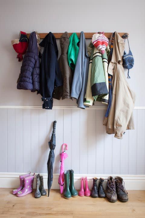 If the coat rack is full.