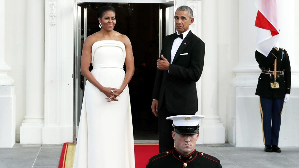 <p>Even as the President of the United States, Barack knew that his wife was always the star. "There's no doubt I'm a better man having spent time with Michelle," he told <a href="https://www.vogue.com/article/michelle-obama-leading-by-example#1" rel="nofollow noopener" target="_blank" data-ylk="slk:Vogue;elm:context_link;itc:0;sec:content-canvas" class="link "><em>Vogue</em></a> in 2013, "I would never say that Michelle's a better woman, but I will say she's a little more patient."</p>