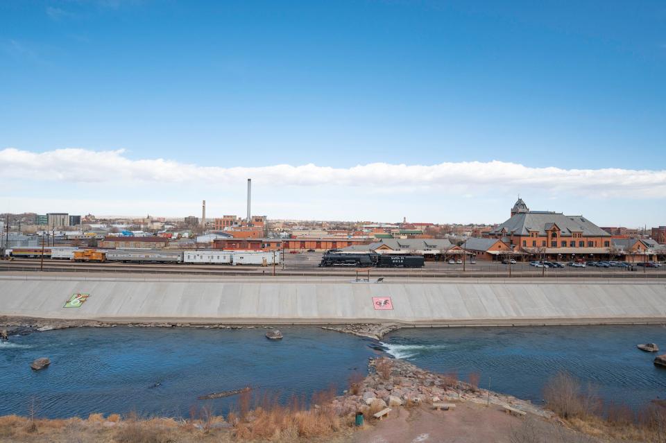 The concept for the proposed new train station in downtown Pueblo is “where the river meets the rails” and is to be located north of the current Union Depot.