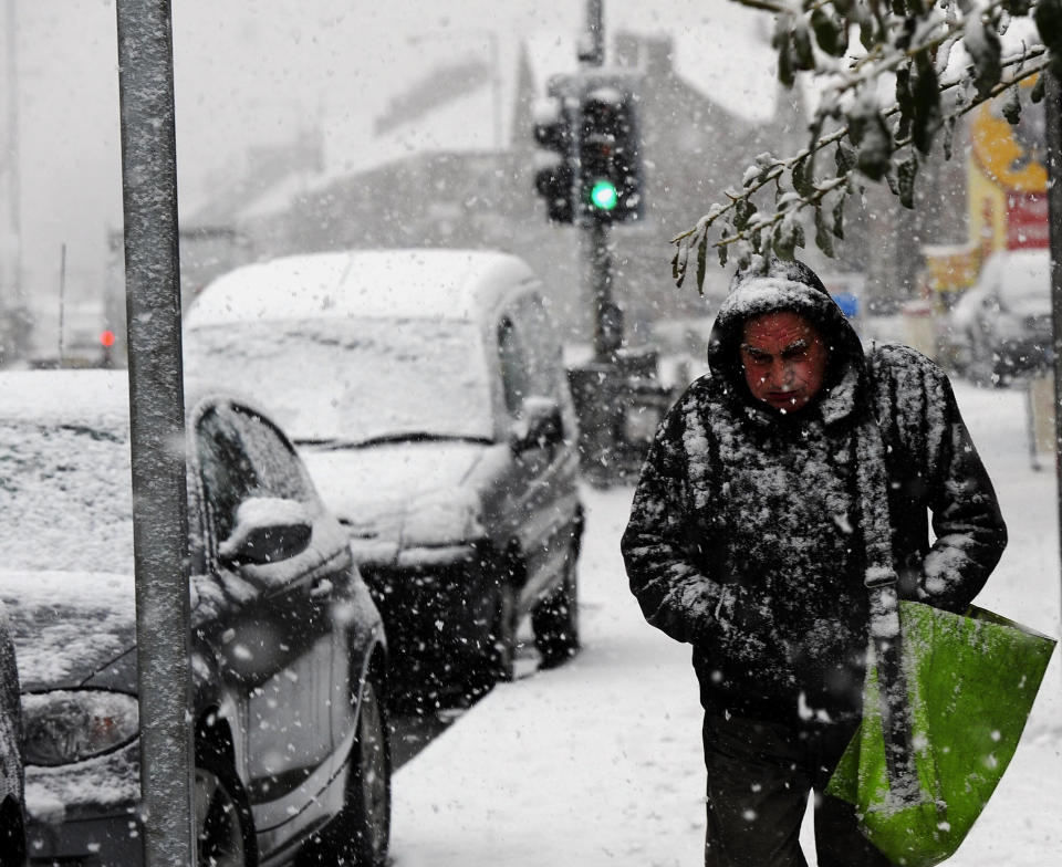 Heavy snowfalls in Gateshead were similar to scenes across the country. (Getty)