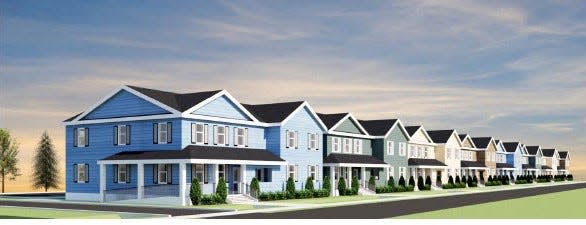 An architectural rendering of the 32 rental units proposed for the former Villa Maria site in North Plainfield.