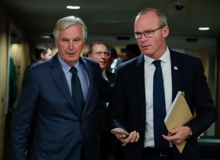 Irish FM Coveney meets EU's chief Brexit negotiator Barnier in Brussels