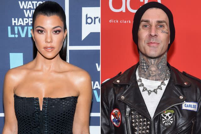 Charles Sykes/Bravo/NBCU Photo Bank/NBCUniversal via Getty Images; ABC via Getty Images Kourtney Kardashian and Travis Barker