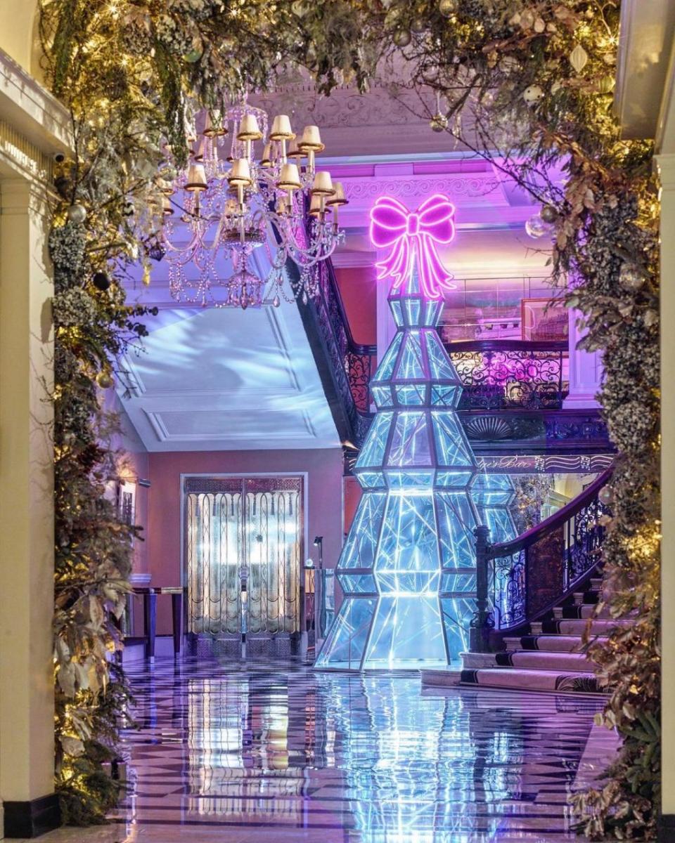 Claridge's Christmas Tree 2022, designed by Jimmy Choo